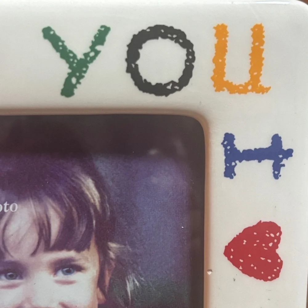 Vintage I Love You Picture Frame Home Decor Colorful Mother's Day Gift 3x5